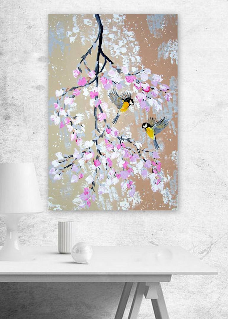 Original Modern Floral Painting by Cathy Jacobs