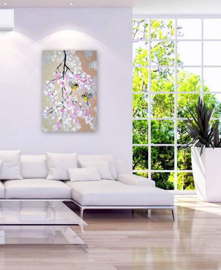 Original Modern Floral Painting by Cathy Jacobs