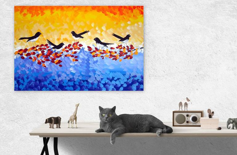 Original Abstract Animal Painting by Cathy Jacobs