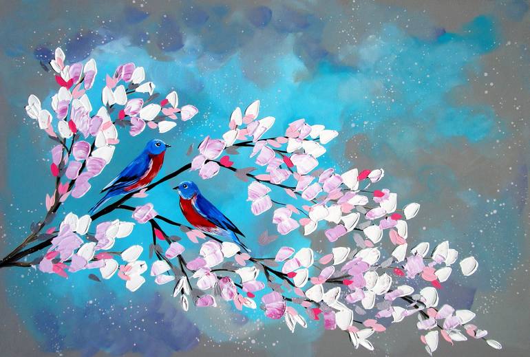 cherry tree branch painting