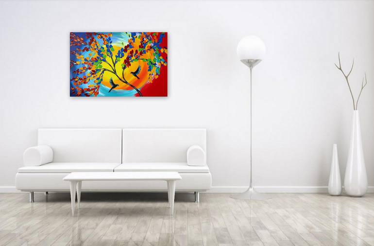 Original Abstract Tree Painting by Cathy Jacobs