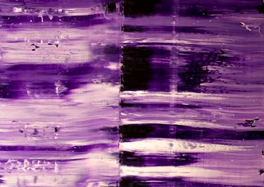 Purple Waves - Abstract Painting - Gerhard Richter Style thumb