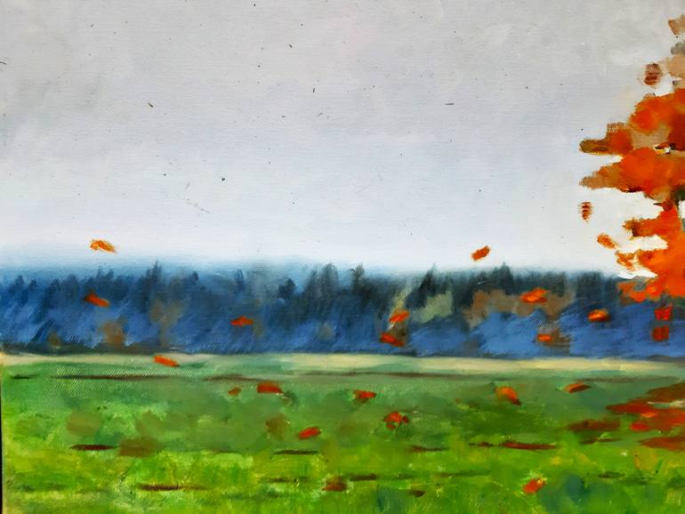 Original Impressionism Landscape Painting by Hanna Bulgakova