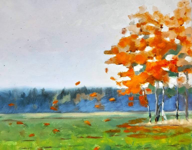 Original Impressionism Landscape Painting by Hanna Bulgakova