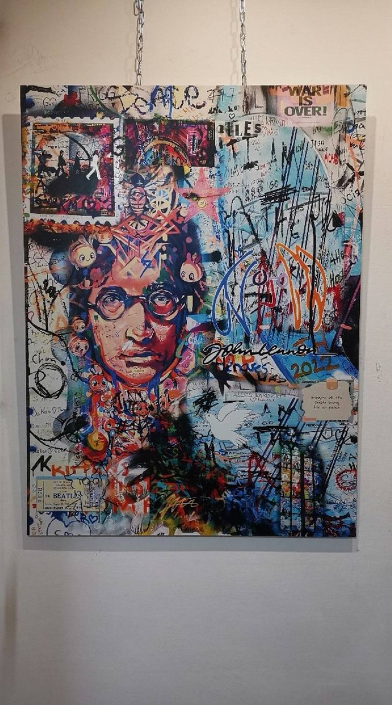 Original Abstract Celebrity Mixed Media by Maurizio Martini