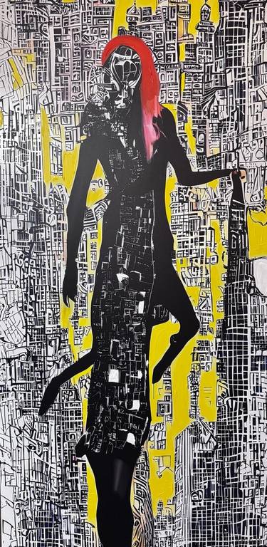Original Abstract Pop Culture/Celebrity Mixed Media by Maurizio Martini