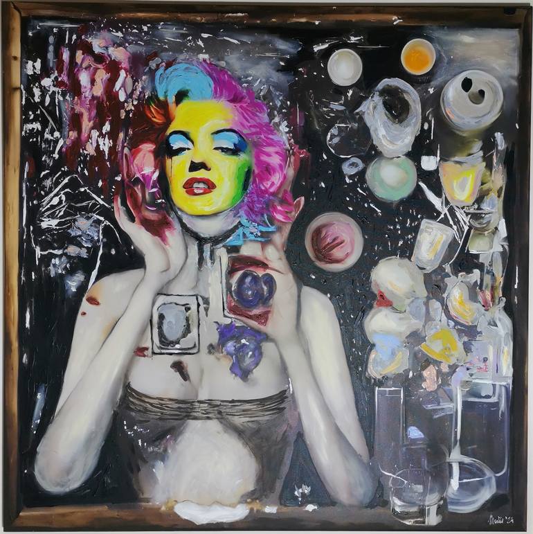 Original Contemporary Pop Culture/Celebrity Mixed Media by Maurizio Martini