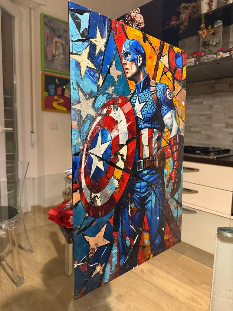 Captain America Mixed Media by Maurizio Martini | Saatchi Art Belgium