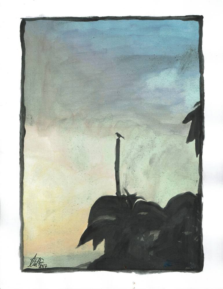 Lonely Bird Painting by Esa Myllyla | Saatchi Art Switzerland