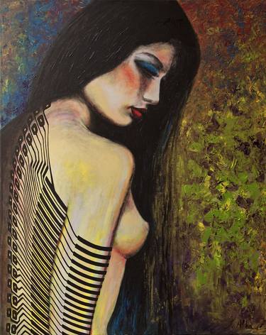 Original Conceptual Nude Painting by Jialba -