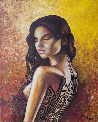 Original Conceptual Nude Painting by Jialba -