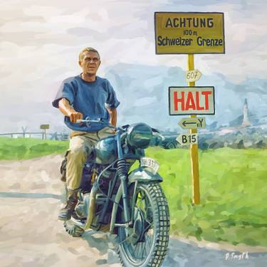 Original Fine Art Motorcycle Paintings by Denis Smyth