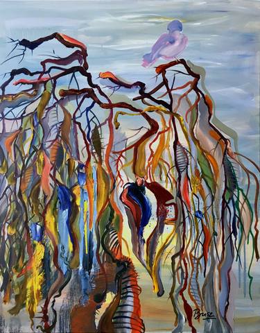 Original Expressionism Mortality Paintings by birgitt busz