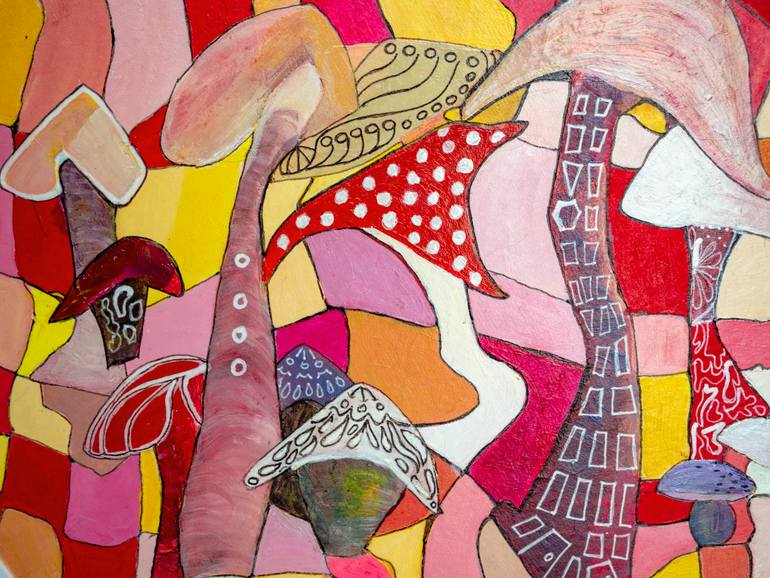Original Conceptual Garden Painting by Sylvia B