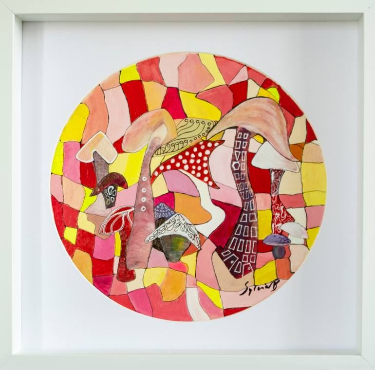Original Conceptual Garden Painting by Sylvia B