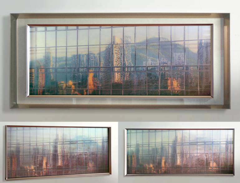 Original Abstract Architecture Printmaking by Cai Lixian