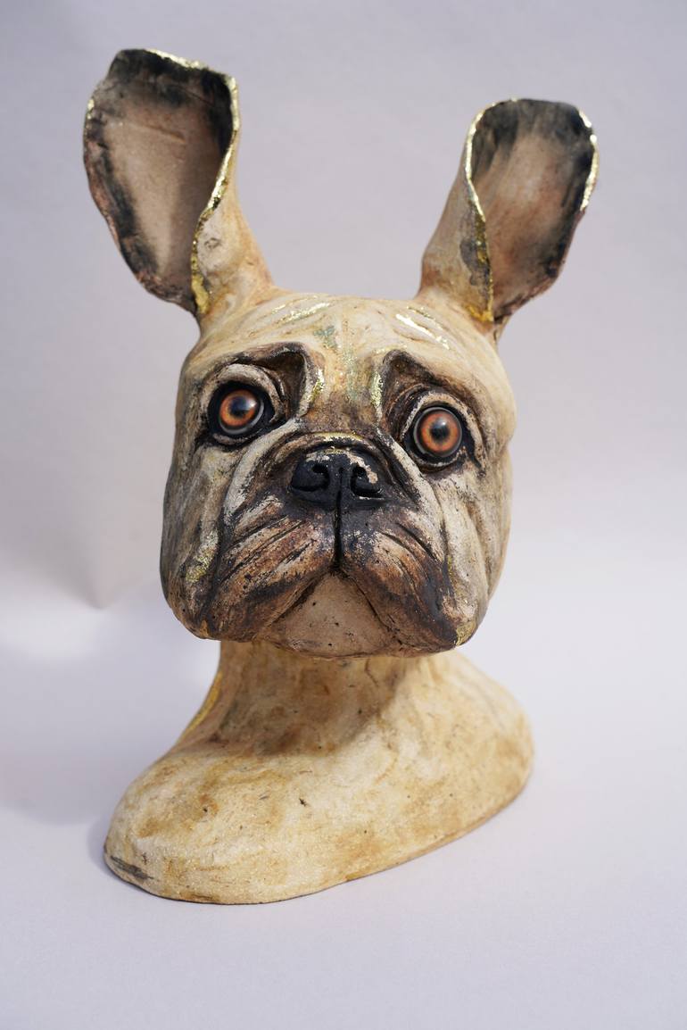 Original 3d Sculpture Dogs Sculpture by Rosh Keegan