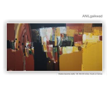 Original Abstract Expressionism Abstract Paintings by Anil Gaikwad