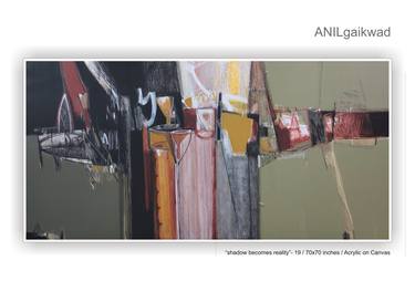 Original Abstract Expressionism Abstract Paintings by Anil Gaikwad