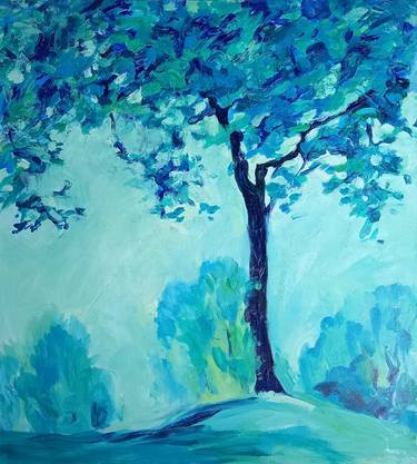 Print of Tree Paintings by Olena Yashchuk