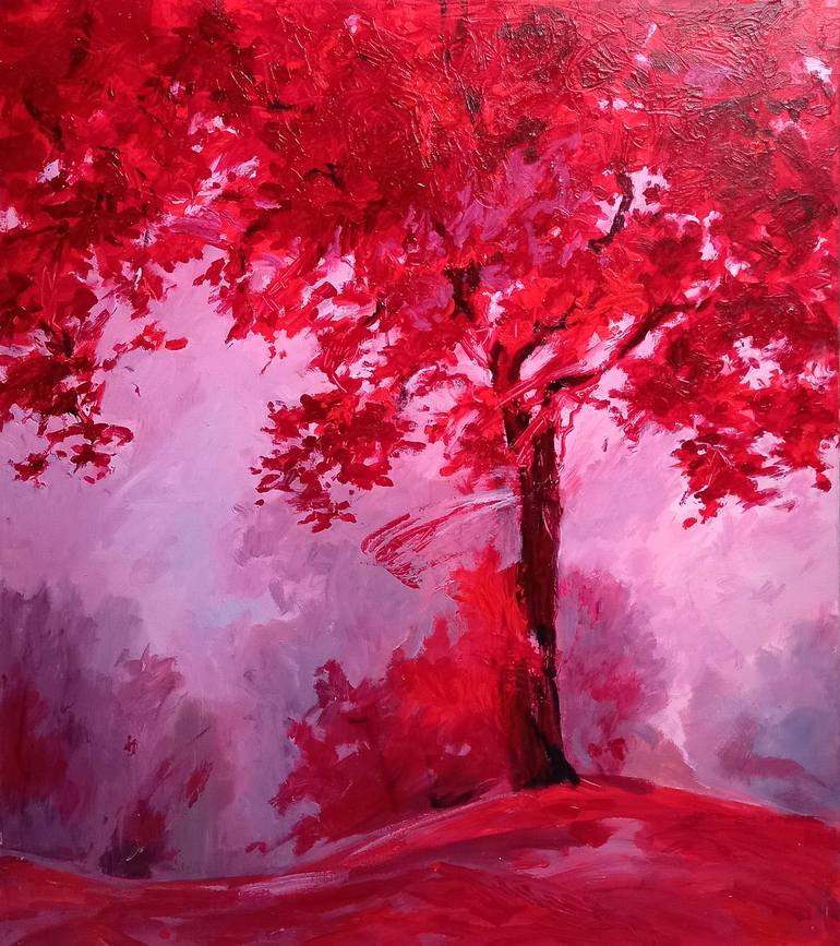 RED MOOD Painting by Olena Yashchuk | Saatchi Art