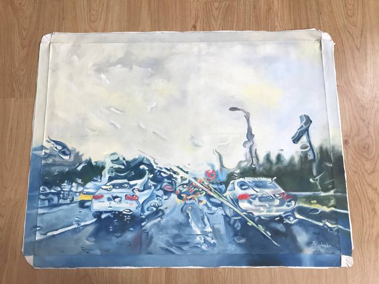 Original Fine Art Car Painting by Anna Rudenko