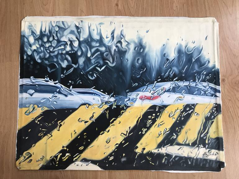 Original Fine Art Car Painting by Anna Rudenko