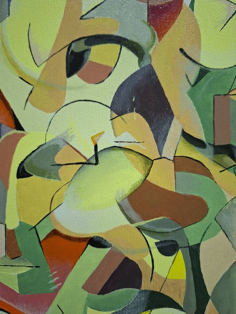 Original Cubism Abstract Painting by ZrincassoArt Zrinka Ocelić