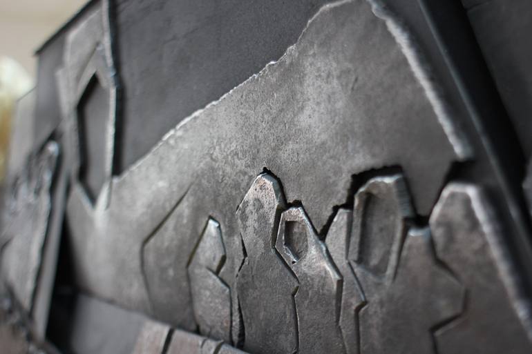 Original Cubism People Sculpture by Volodymyr Yakymiv