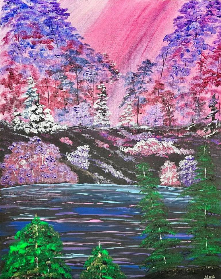 Original Nature Painting by Melpomeni Georgeadis | Contemporary Art on Canvas | Whispers of a Northern Dream