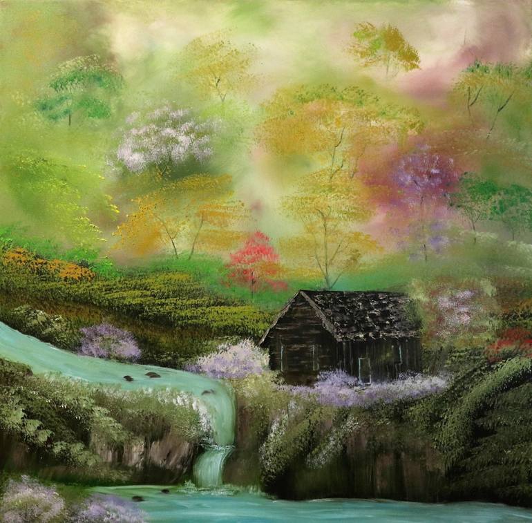 Original Landscape Painting by Melpomeni Georgeadis