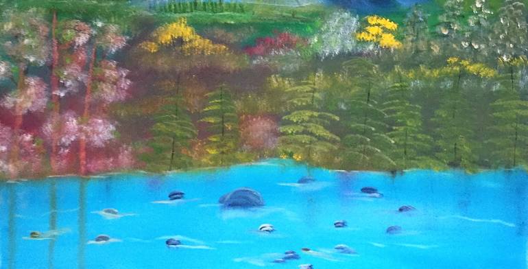 Original Fine Art Nature Painting by Melpomeni Georgeadis