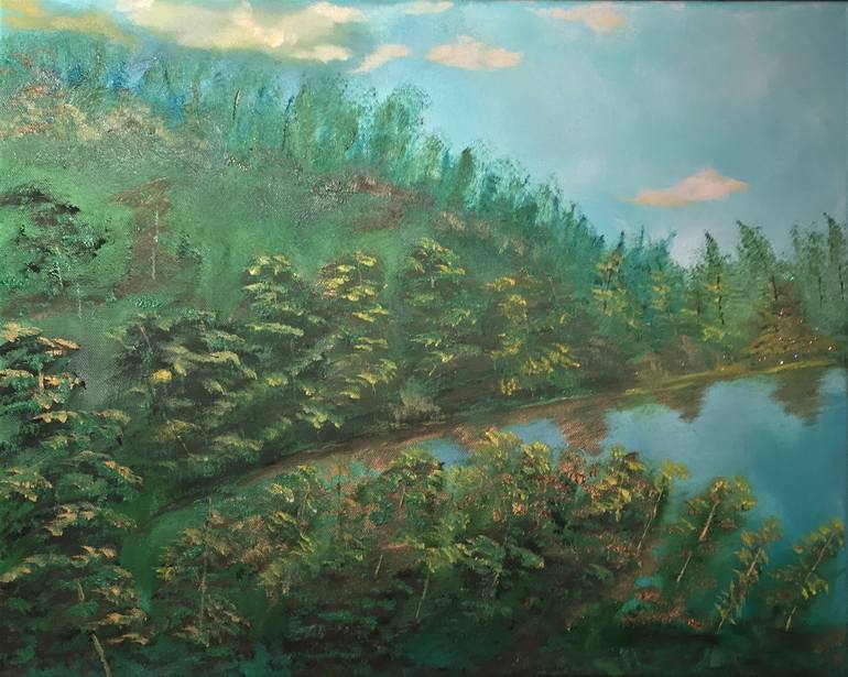 Original Realism Nature Painting by Melpomeni Georgeadis