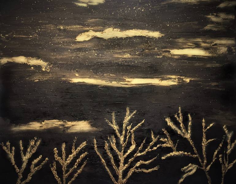 Original Fantasy Painting by Melpomeni Georgeadis | Documentary Art on Canvas | For the Love of gold
