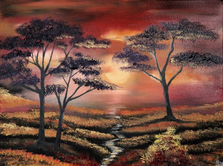 Original Documentary Nature Painting by Melpomeni Georgeadis