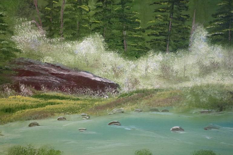 The Sleeping Rock Painting by Melpomeni Saatchi Art