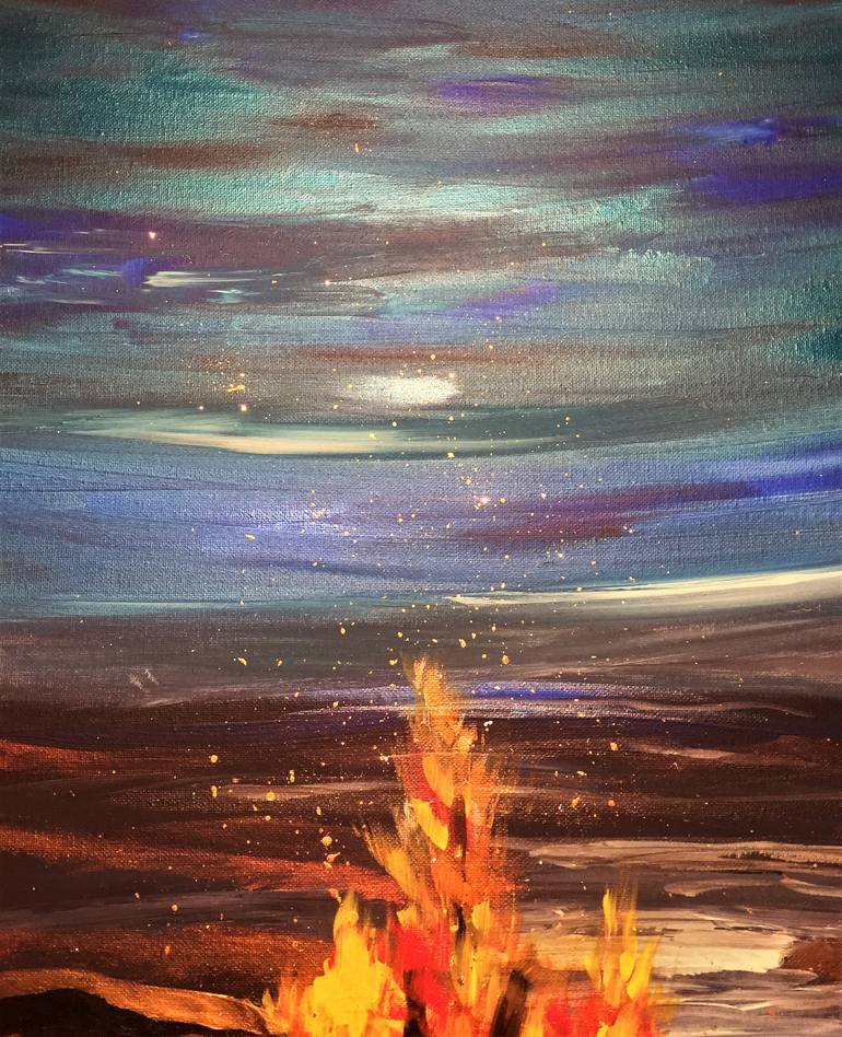 Original Documentary Nature Painting by Melpomeni Georgeadis