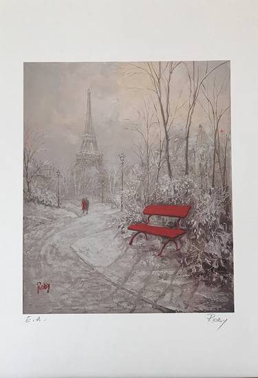 The Eiffel Tower in winter - Limited Edition 27 of 250 thumb
