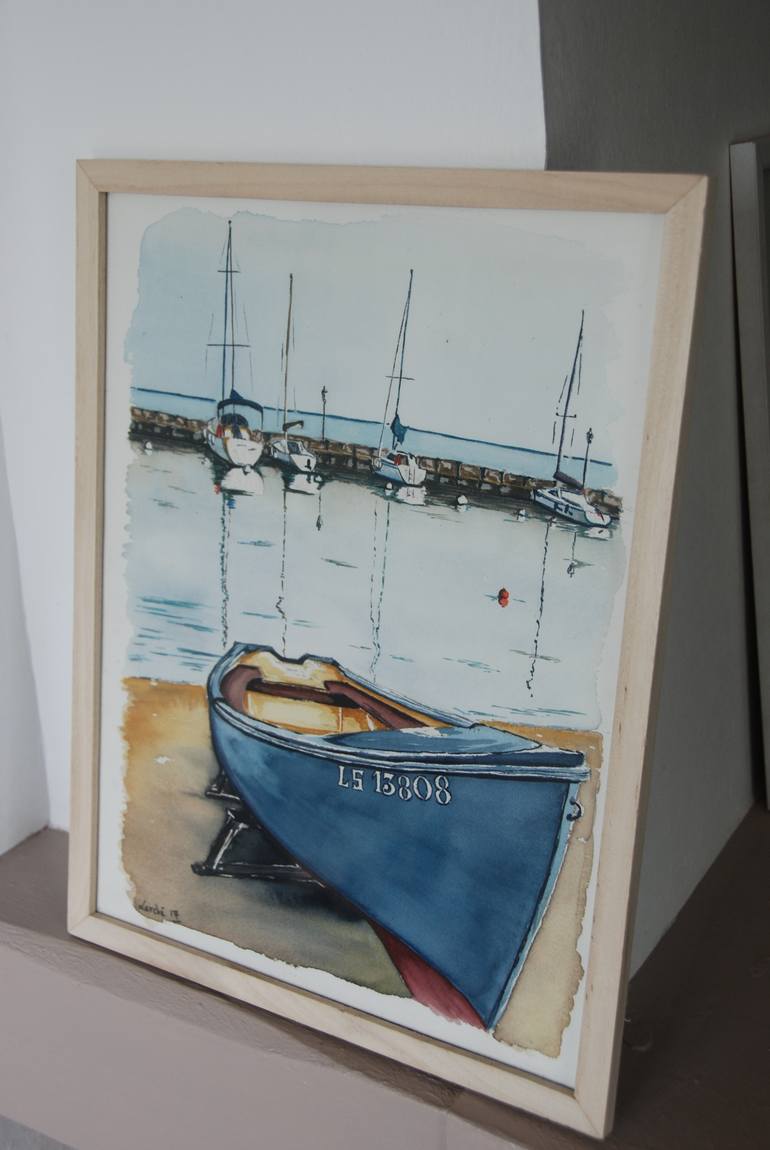 Original Figurative Boat Painting by Jean Francois Larche