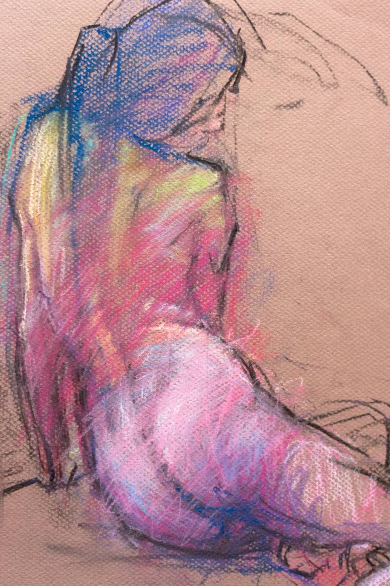 Original Abstract Nude Drawing by Lyubov Biryukova