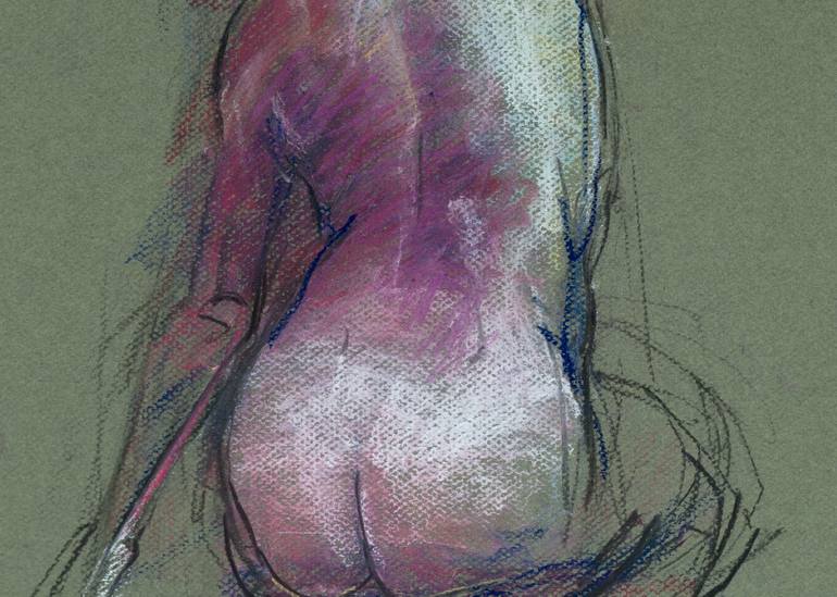 Original Abstract Nude Drawing by Lyubov Biryukova