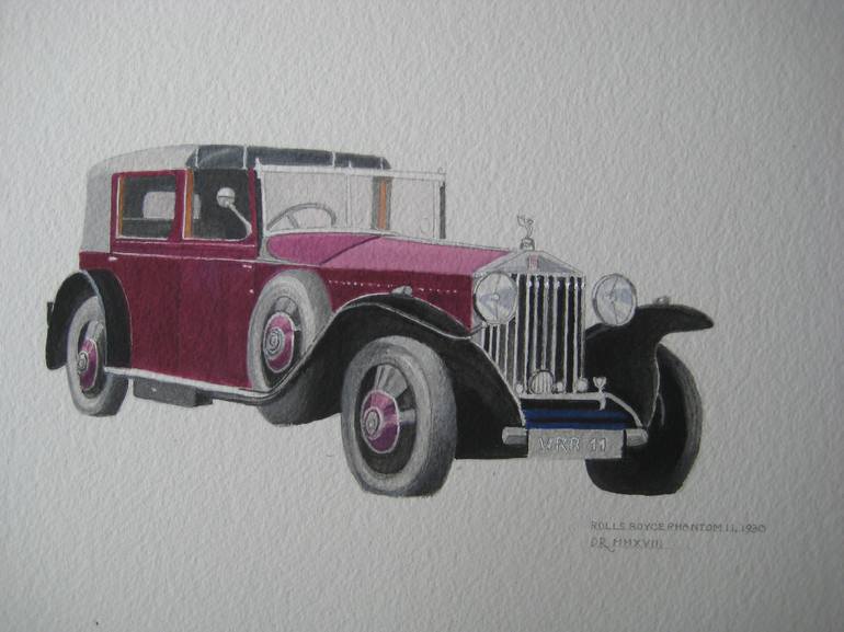 Rolls Royce Phantom 11, 1930 Painting by David Roffey | Saatchi Art