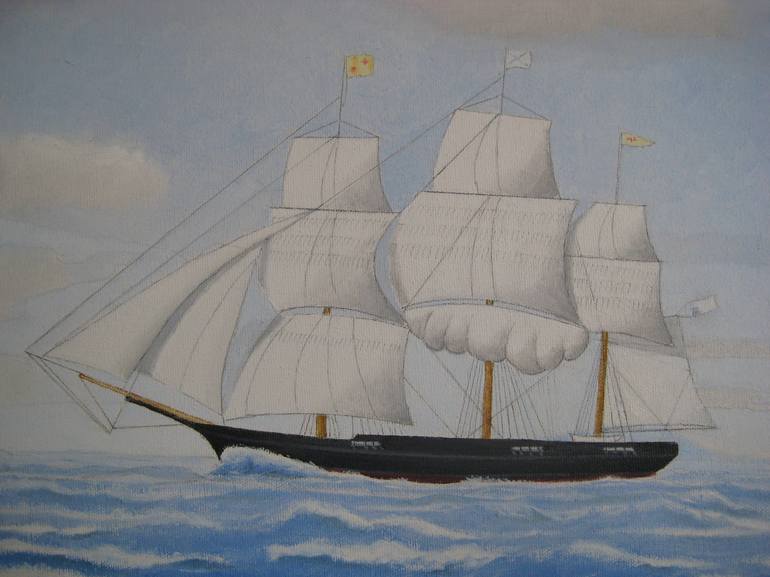 Original Realism Ship Painting by David Roffey