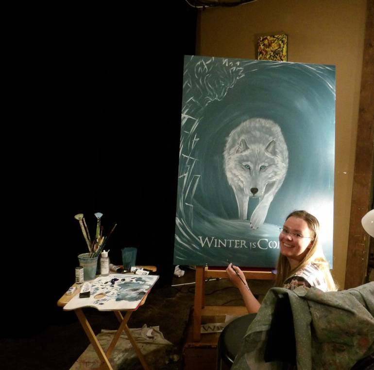 Original Abstract Pop Culture/Celebrity Painting by Tamara Hergert