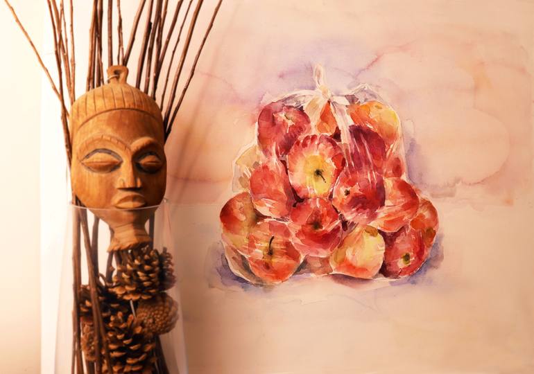 Original Expressionism Still Life Painting by Estela Raileanu