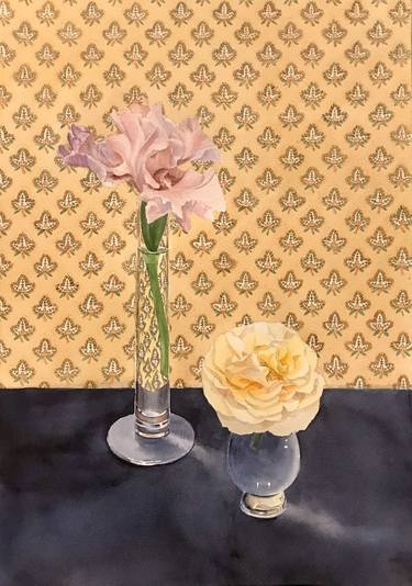 Original Fine Art Floral Paintings by Mami Weber