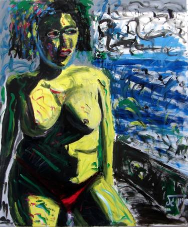 Original Expressionism People Paintings by Sivan Gal