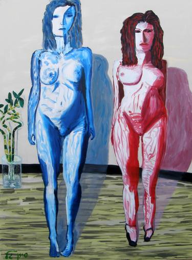 Original Expressionism Nude Paintings by Sivan Gal