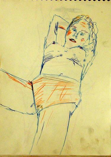 Print of Impressionism Women Drawings by Sivan Gal