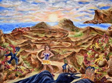 Original Folk Landscape Paintings by Adrian Odell